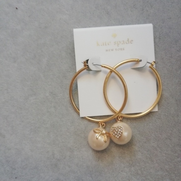 ★NWT Kate Spade Heart and Bow Earrings★ - Picture 4 of 8